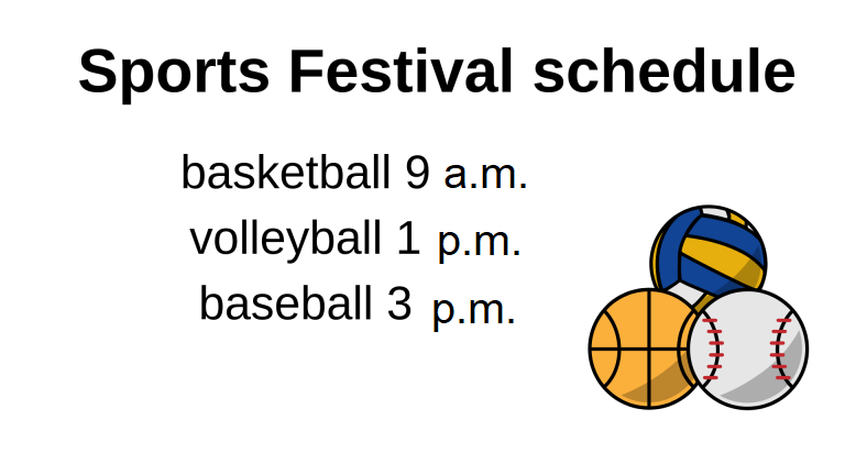 Sports Festival Schedule